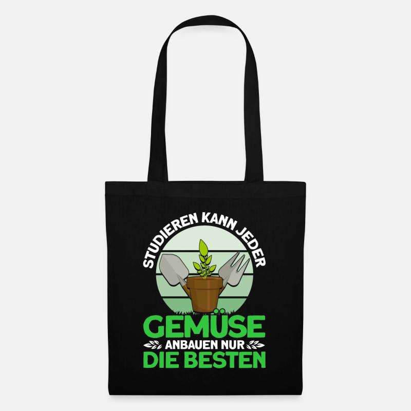 Gemüse Anbauen Die Besten Gärtner Geschenk - Stoffbeutel - Schwarz