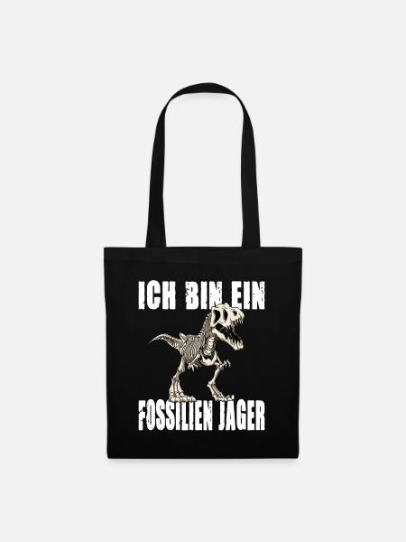 ICH BIN EIN FOSSILIEN JÄGER - Stoffbeutel - Schwarz