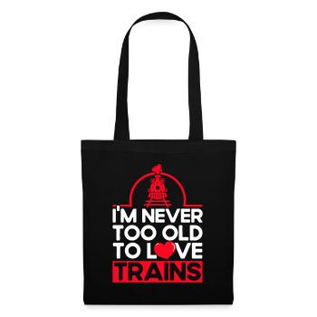 Model Railway Train Locomotives Gift - Tote Bag - black - Front