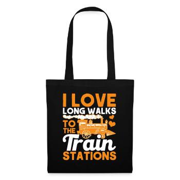 Model Railway Train Locomotives Gift - Tote Bag - black - Front