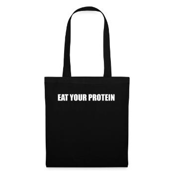 Eat Your Protein Kraftsport - Stoffbeutel - Schwarz - Vorne