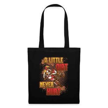 Un peu de saleté ne fait pas mal, le motocross. - Sac en tissu - noir - Devant