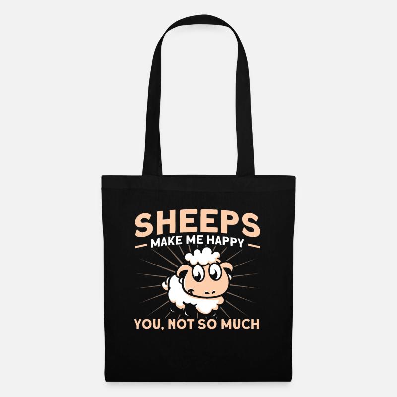 Schafzucht Landwirt Nutztier Schafe Geschenk - Stoffbeutel - Schwarz