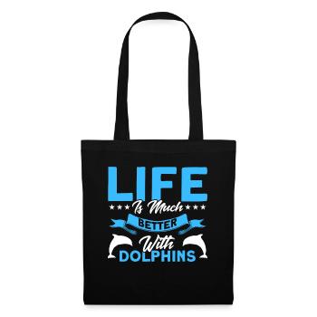 Dolphin Dolphin Lover Animal Dolphins Gift - Tote Bag - black - Front