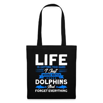 Dolphin Dolphin Lover Animal Dolphins Gift - Tote Bag - black - Front