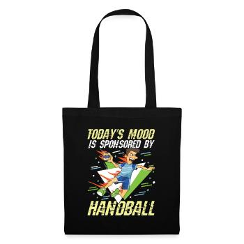 Today's Mood Is Sponsored By Handball - Stoffbeutel - Schwarz - Vorne