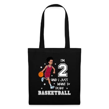 Boy plays basketball - I'm 2 - Tote Bag - black - Front