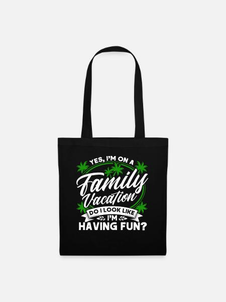 Autoreise Urlaub Familie Urlaub Familie Geschenk - Stoffbeutel - Schwarz