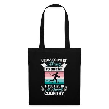 Cross-country biathlon cross-country skiers - Tote Bag - black - Front