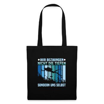 Instructeur de conception de plongée sous-marine Snorkeling - Sac en tissu - noir - Devant