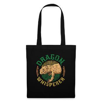 Bartdrache, Flüsterer, Reptilienliebhaber. - Stoffbeutel - Schwarz - Vorne