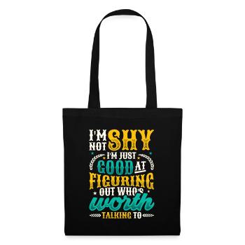 Not shy, just want to find out something. - Tote Bag - black - Front