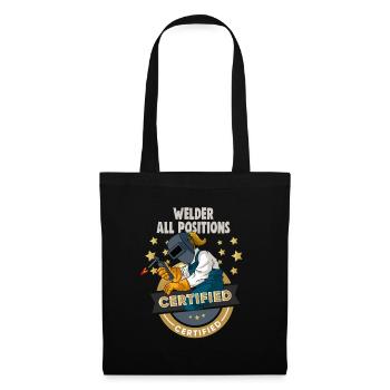 Welder slogan design for metal workers - Tote Bag - black - Front