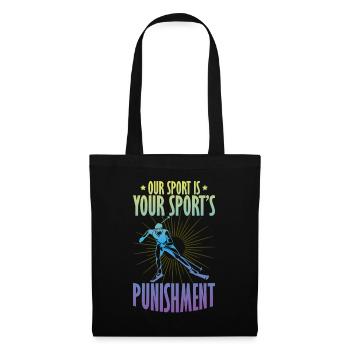 Cross-country biathlon cross-country skiers - Tote Bag - black - Front