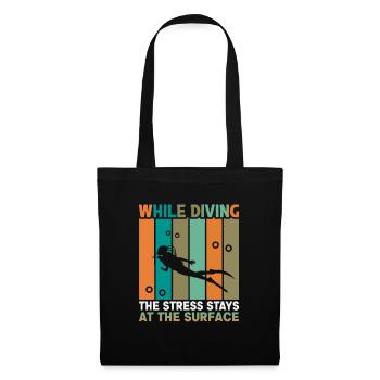 Instructeur de conception de plongée sous-marine Snorkeling - Sac en tissu - noir - Devant