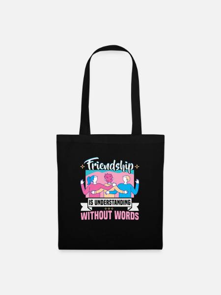 Freundschafts Geschenk für guten Freund - Stoffbeutel - Schwarz