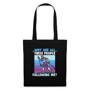 Cross-country biathlon cross-country skiers - Tote Bag - black - Front