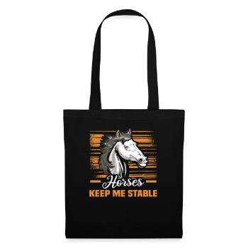 Reiter und Reitsport Design für Pferdeliebhaber - Stoffbeutel - Schwarz - Vorne