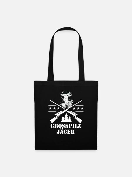 Pilze sammeln Schwammerl suchen für Pilzsammler - Stoffbeutel - Schwarz