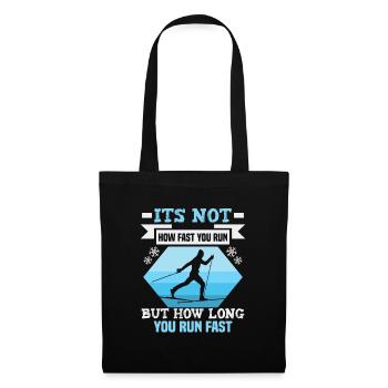 Cross-country biathlon cross-country skiers - Tote Bag - black - Front