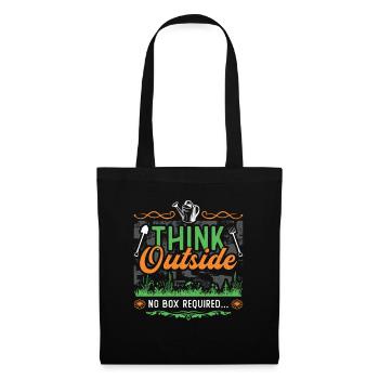 Think Outside, Garten- und Naturliebhaber - Stoffbeutel - Schwarz - Vorne