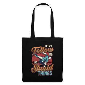 I do stupid things, parkour, free running. - Tote Bag - black - Front