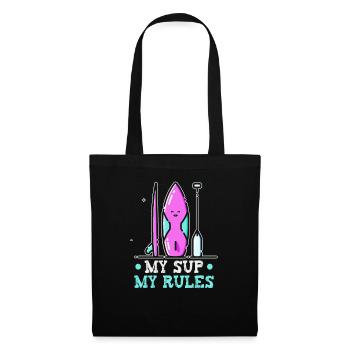 Sup Stand Up Paddle Design Sup Board Paddeln - Stoffbeutel - Schwarz - Vorne