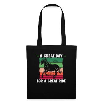 Design équestre et équestre pour les amoureux des chevaux - Sac en tissu - noir - Devant