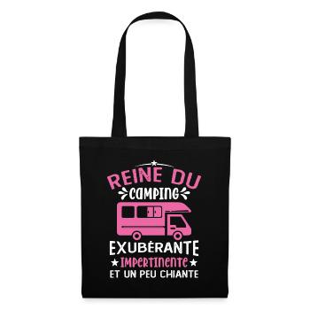 La Reine Du Camping Campeuse Cadeau Campeur Femme - Sac en tissu - noir - Devant