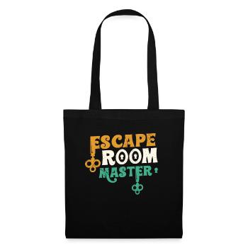 Escape Room Master Escape Room Geburtstag - Stoffbeutel - Schwarz - Vorne