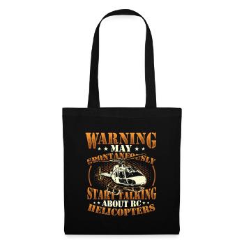 Warning, can spontaneously start talking about Rc - Tote Bag - black - Front