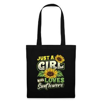 Juste une fille qui aime les tournesols - Sac en tissu - noir - Devant