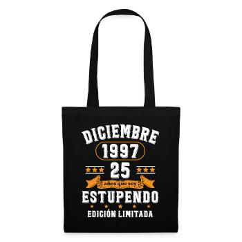 25 Ans Anniversaire Vintage Né(e) en Décembre 1997 - Sac en tissu - noir - Devant
