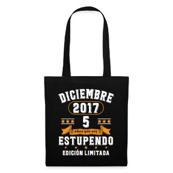 5 Ans Anniversaire Vintage Né(e) en Décembre 2017 - Sac en tissu - noir - Devant