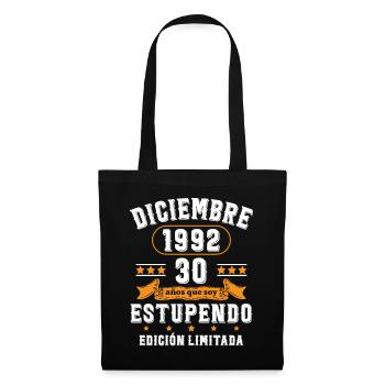 30 Ans Anniversaire Vintage Né(e) en Décembre 1992 - Sac en tissu - noir - Devant