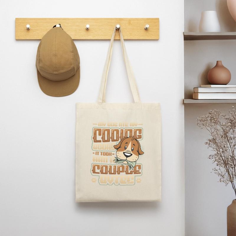 Dog Bytes Code Programmation de blagues informatiques Sac en tissu