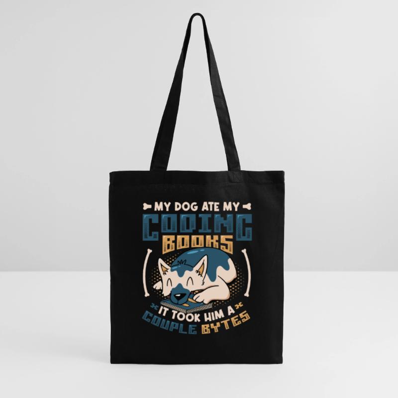 Dog Bytes Code Programmation de blagues informatiques Sac en tissu