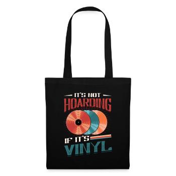 No hoarding when it comes to vinyl - Tote Bag - black - Front