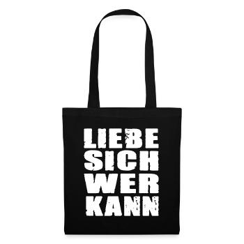 Liebe Sich Wer Kann für den Partner - Stoffbeutel - Schwarz - Vorne