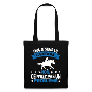 Oui Je Sens Le Cheval non ce n est pas un problème - Sac en tissu - noir - Devant