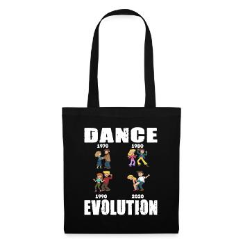 Dance Evolution für einen Tänzer und Tänzerin - Stoffbeutel - Schwarz - Vorne