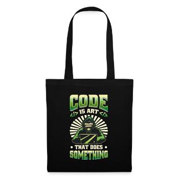 Code is an art that does something programming - Tote Bag - black - Front