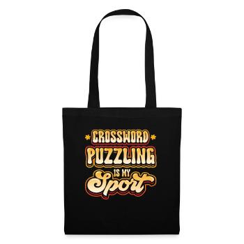 Les mots croisés sont mon sport - Sac en tissu - noir - Devant