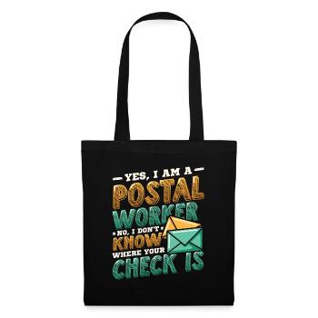 Funny postal workers post office - Tote Bag - black - Front