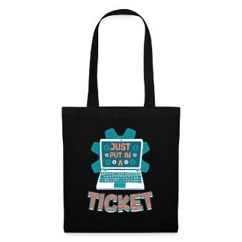 Ouvrez simplement un ticket Help Desk Tech Support - Sac en tissu - noir - Devant
