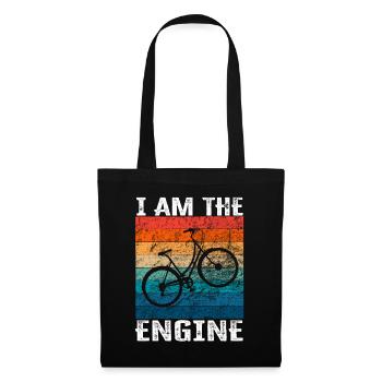 I'm the engine - funny bike saying - Tote Bag - black - Front