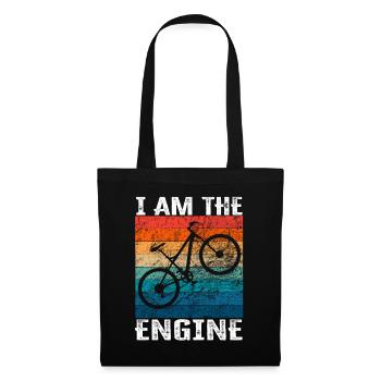 I'm the engine - funny bike saying - Tote Bag - black - Front