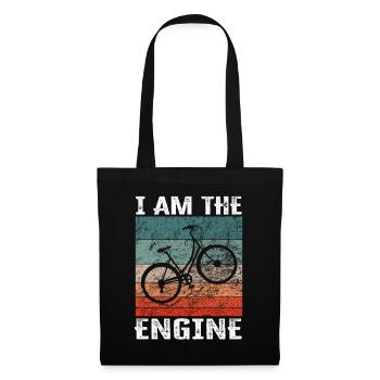 I'm the engine - funny bike saying - Tote Bag - black - Front