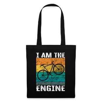 I'm the engine - funny bike saying - Tote Bag - black - Front