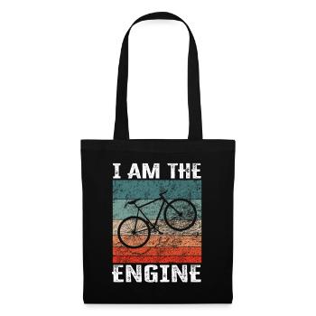 I'm the engine - funny bike saying - Tote Bag - black - Front